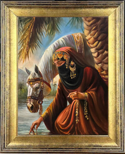 Yağlı Boya Tablo Beyaz Atlı